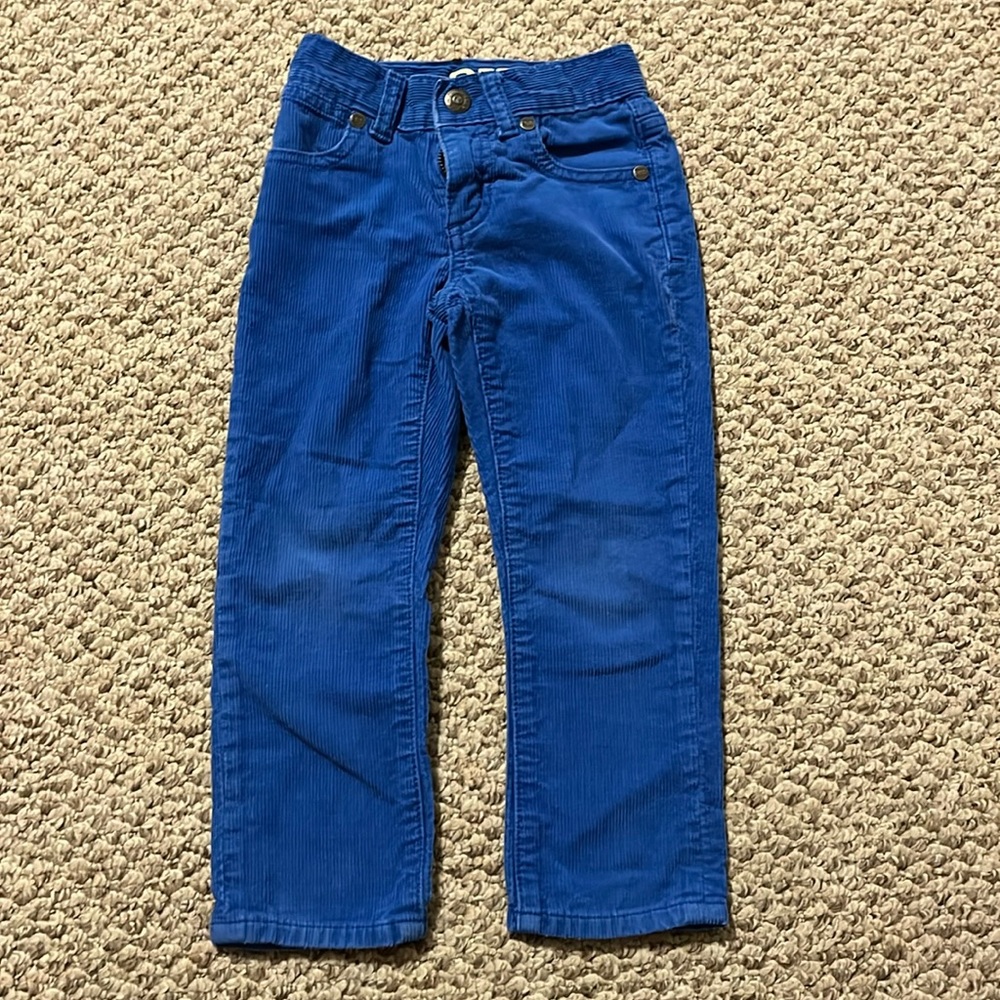Boys corduroy pants with adjustable button waist